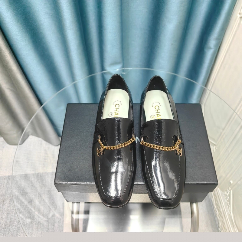 Ch*el leather shoes